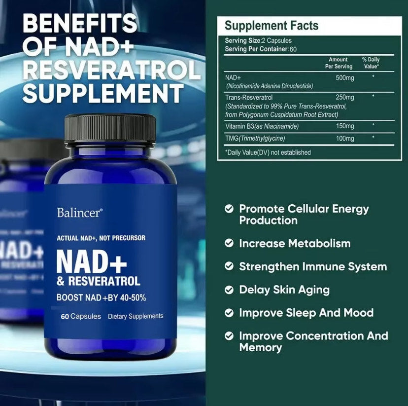 RESVERATROL+NAD+B3 60 CAPSULAS