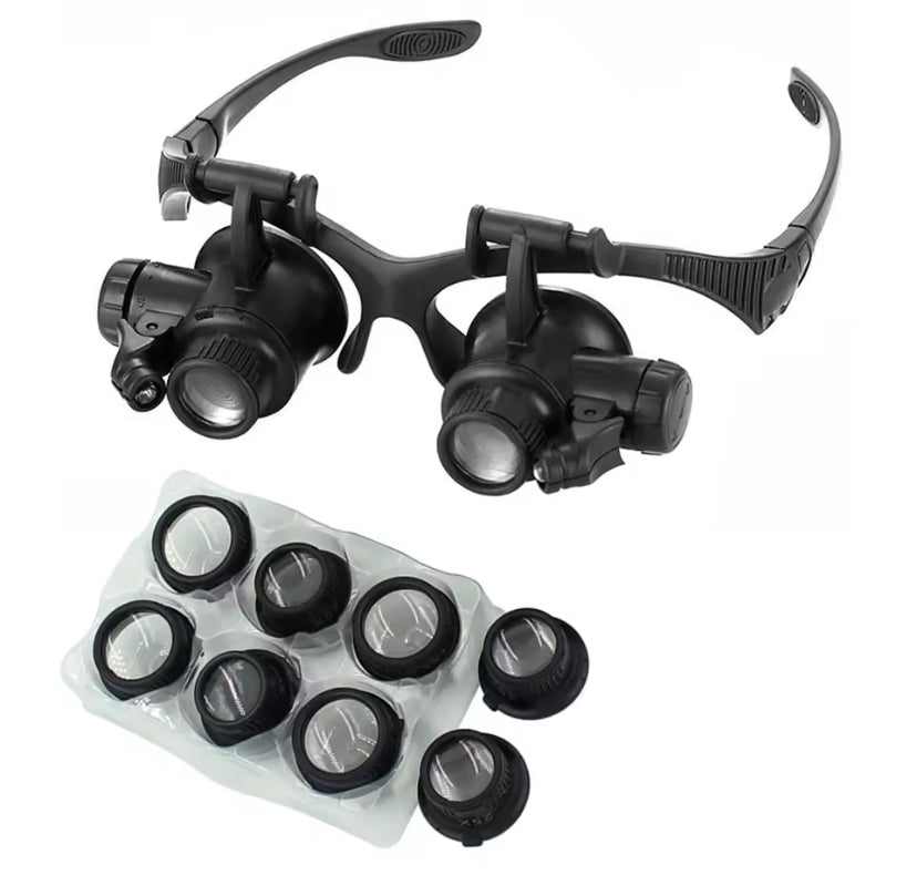 Lentes con lupa 10x/15x/20x/25x